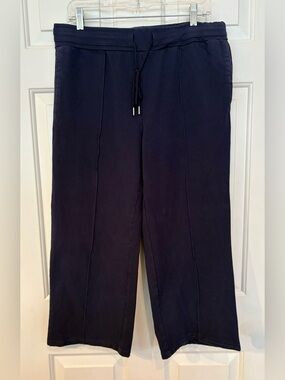 Ruby Rd. Pants Womens M Navy Blue Pull On Elastic Waist Stretch Pockets